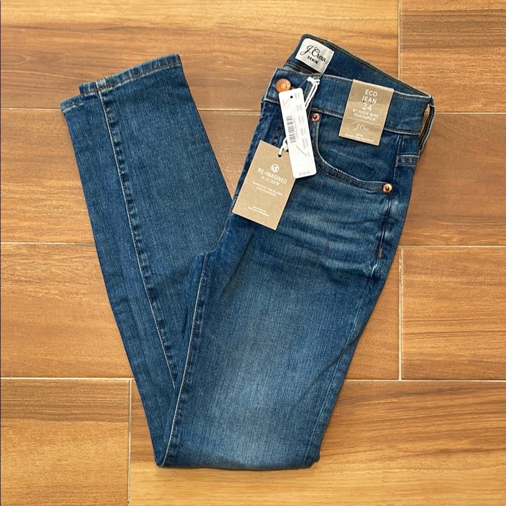 J. Crew 9” High Rise Toothpick Jeans size 24